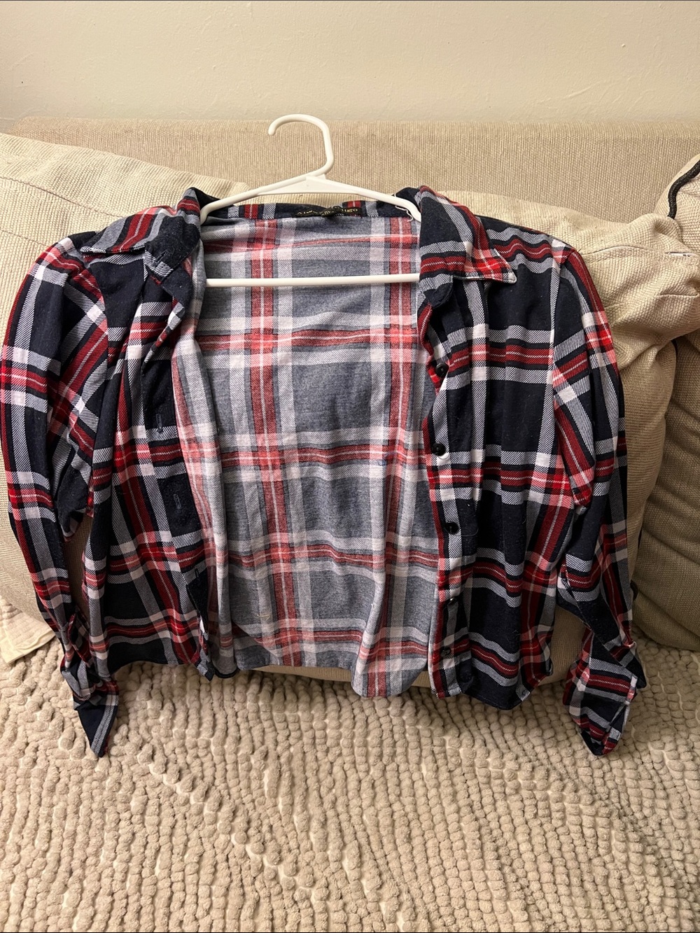 Source Unknown Kids Plaid Button-Down Shirt - Red, Navy & White